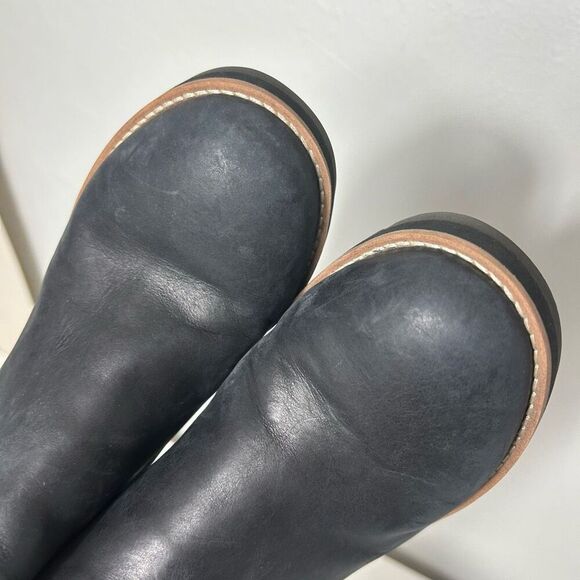 Eileen fisher washed leather wedge Chelsea booties size 8 - Picture 9 of 9